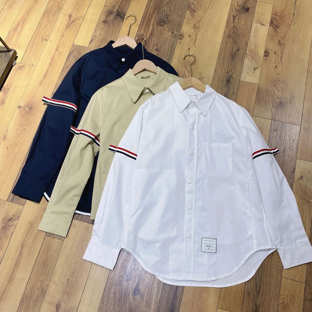 W6LN TM Casual poplin slim-fit solid white shirt for men and women, couple's style Oxford fabric shi