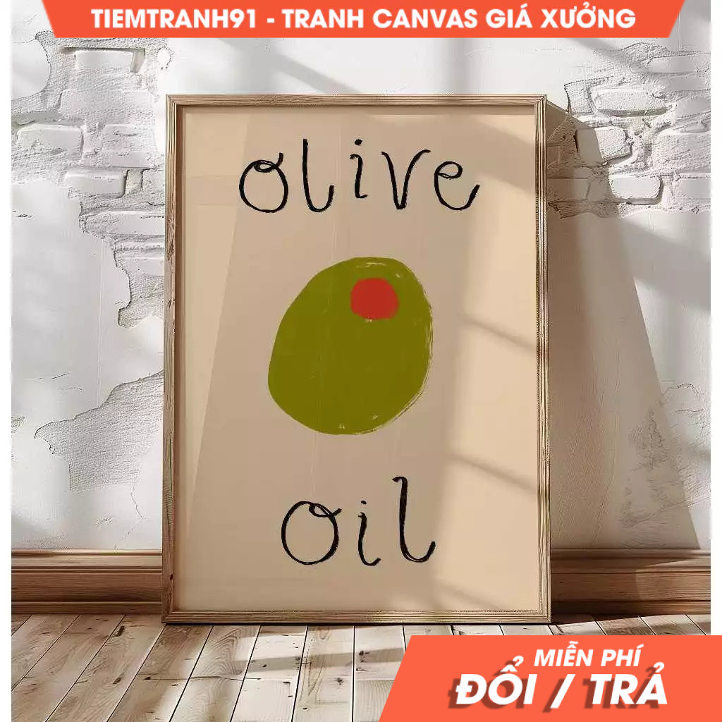 Tranh treo tường ,Olive Oil , Kitchen Poster, Kitchen Wall Art, Kitchen Decor, Aesthetic Wall Art, t