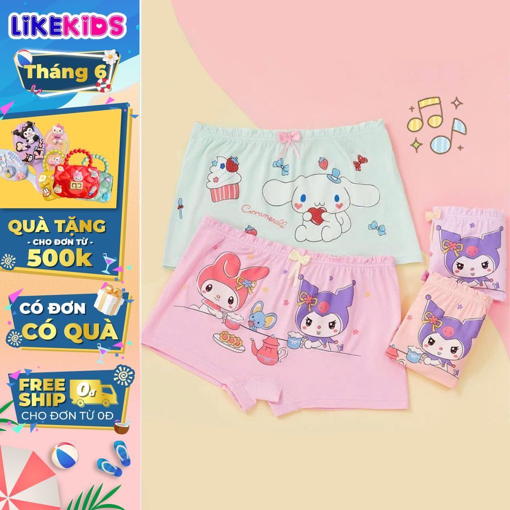 Combo 5 quần chip cho bé gái từ 10kg -40 kg, chất thun cotton co giãn, thấm hút, thoáng mát họa tiết cute - LikeKids