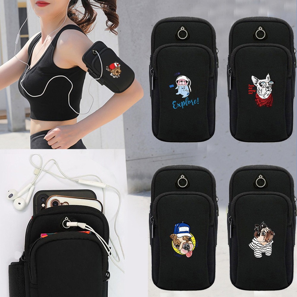 Sports Bag Mobile Phone Coin Card Sundries Dog  Gym Running Cycling Phone Bag Adjustable Arm Band