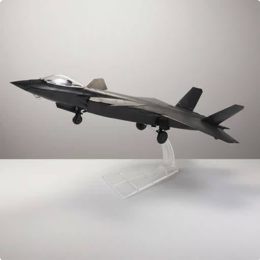 Landing Gear J-20 Model Airplane Twin Tail Fins Stealth Fighter Model màu đen dành cho người sưu tập