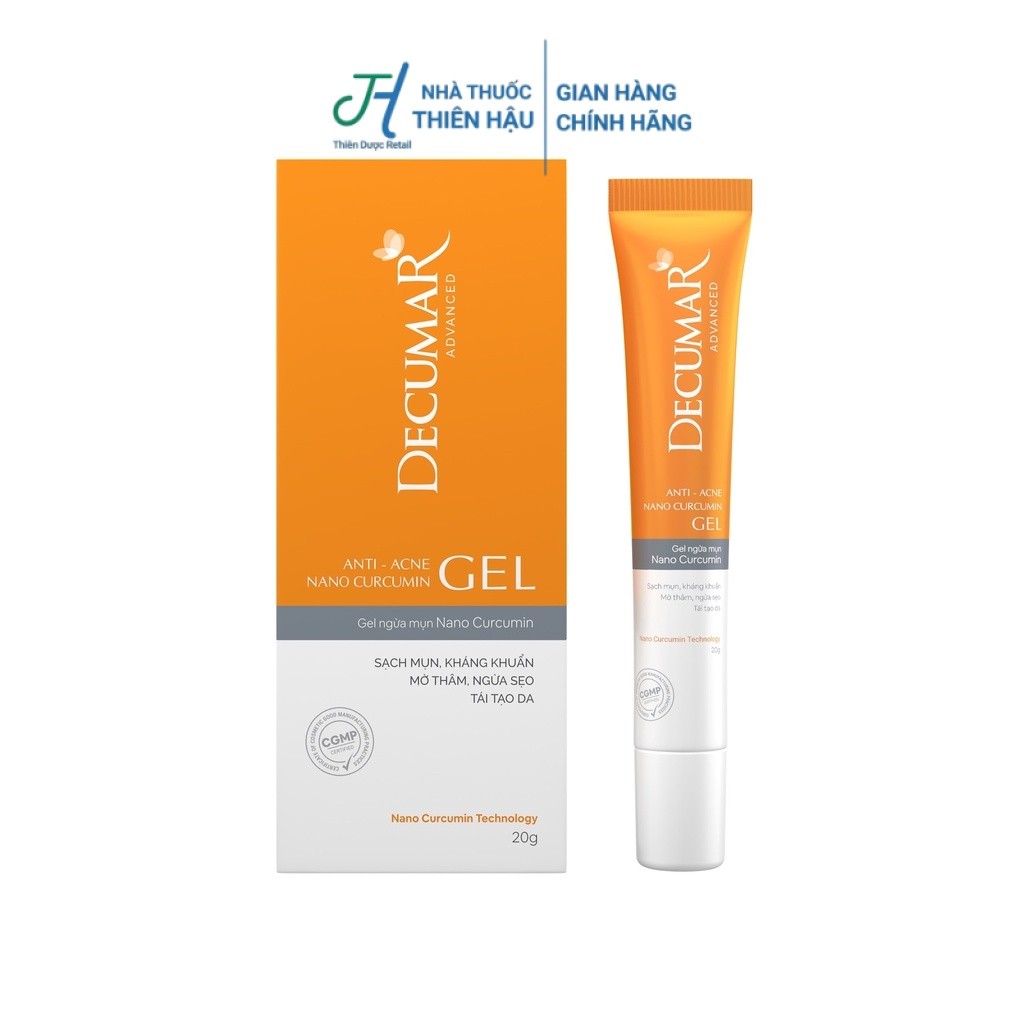 Gel  Decumar Advanced hỗ trợ ngừa mụn, mờ thâm, tái tạo da, dưỡng sáng da, mờ sẹo 20g