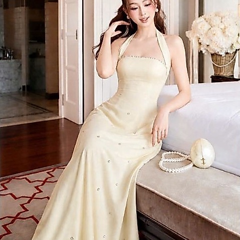 MAY Váy Nữ M249 Đính Kết Đá - Đầm Ren Kem Thiết Kế Tôn Dáng Chuẩn MAY