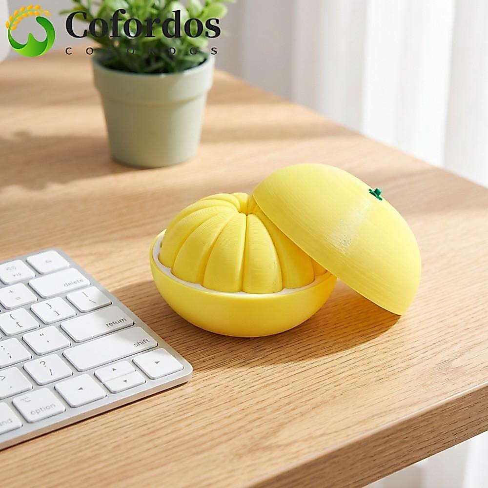 COFORDOS Cam Đồ Chơi Giải Nén, Bóng Biến Dạng PLA Nhựa 3D In Cam, Đồ Trang Trí Sáng Tạo Cam Vàng Xan