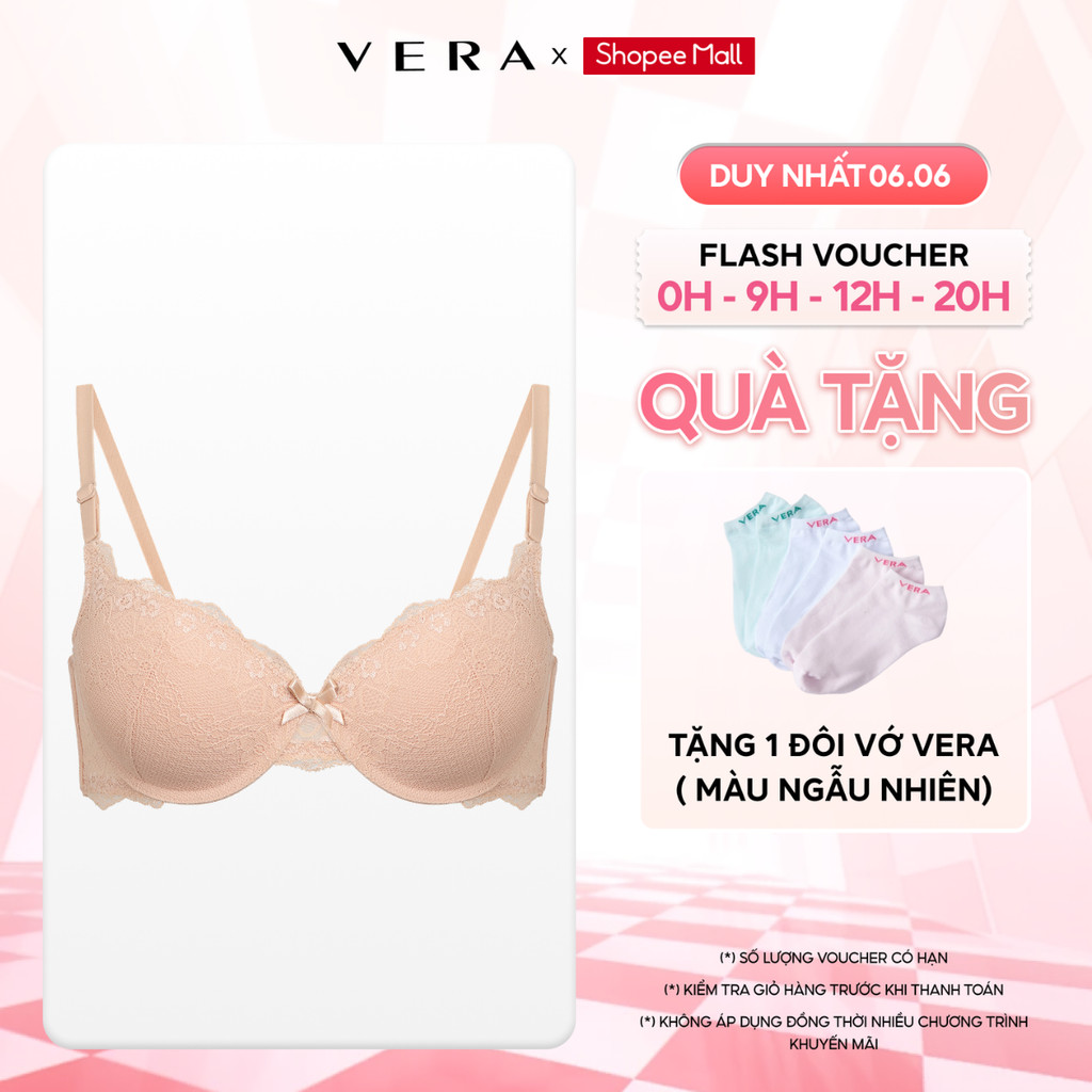 [LIVE] Áo ngực Misaki mút dày cúp ren phối dây lưng ren-8310