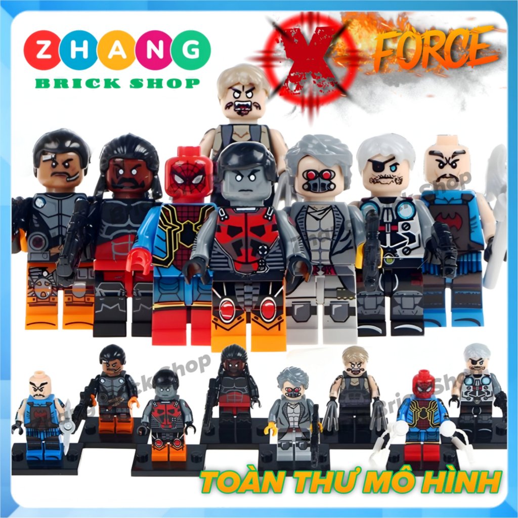 Mô hình nhân vật Spider man Bishop Cable Dr Nemesis Colossus Sabretooth Bishop Executioner POGO PG80
