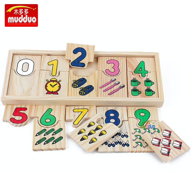 New Product~Educational Wooden Decimal and Logarithm Board Early Education Number Matching Puzzle Pa