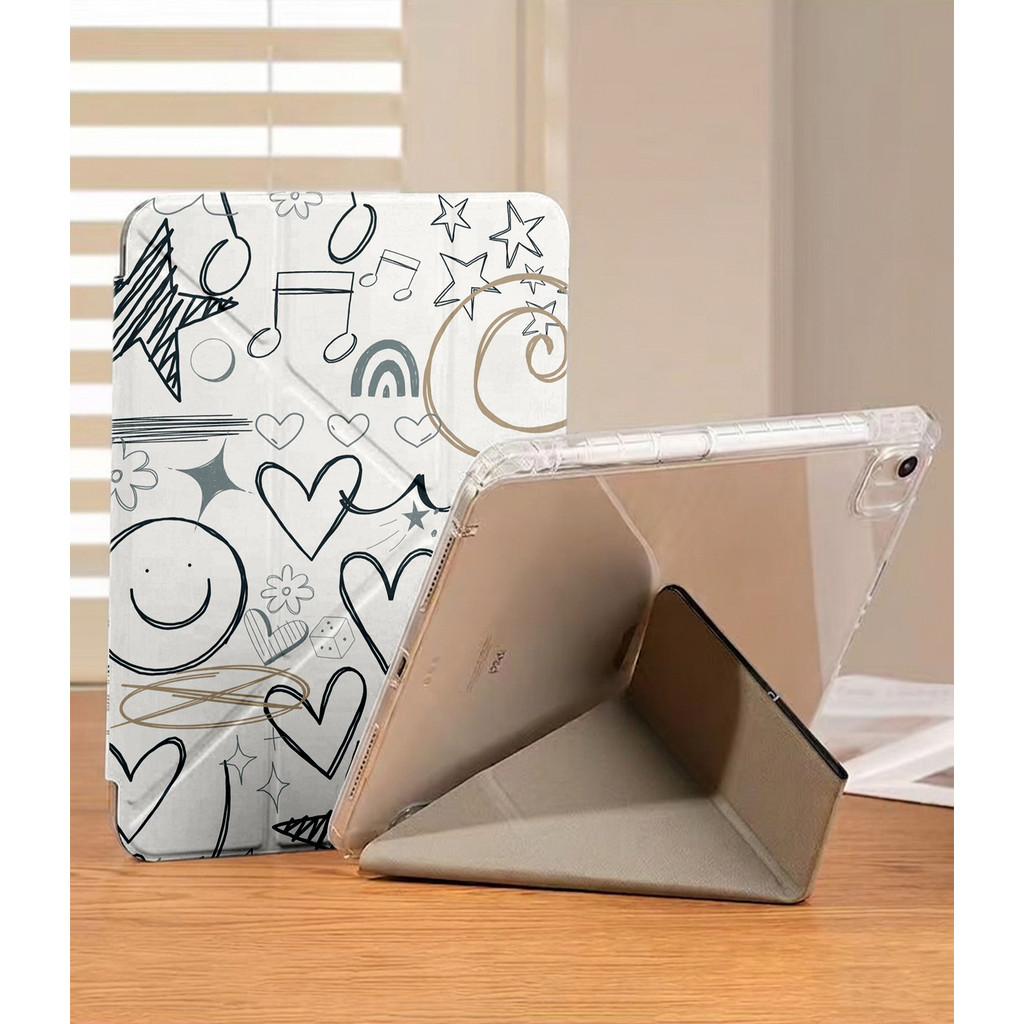 smiley face ốp lưng ipad chữ Y cho ipad air m3 M4 A16 Pro 11 13 M5 gen5 6 7 8 9 10.2 Chống sốc ipad 