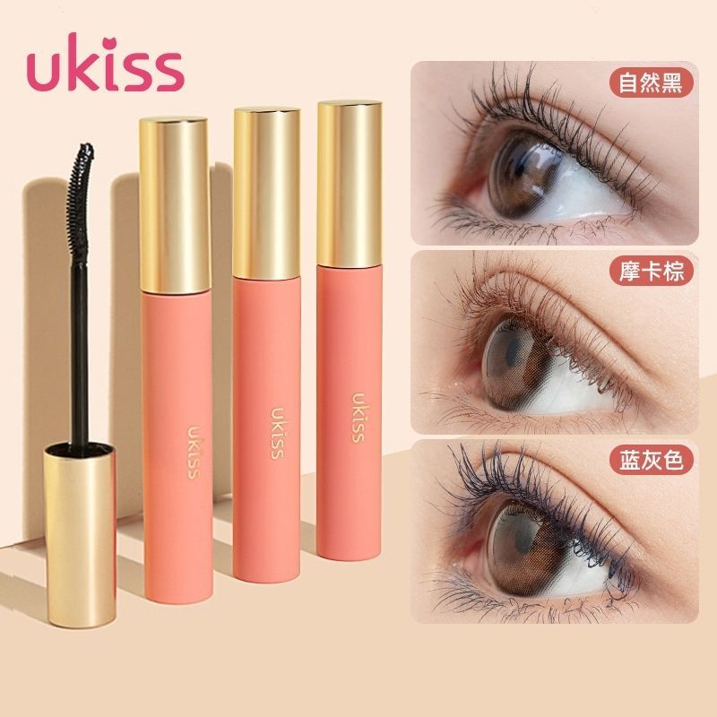 UKISS Eye Mascara UKISS Eye Mascara Áo Mưa Màu Chống Thấm Nước Lâu Dài Chống lem Chống lem Mỏng Xoăn