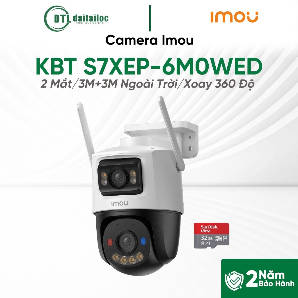 Camera Imou S7XEP-6M0WED 2 Mắt (3MP+3MP) Ngoài Trời Xoay 360 Độ | Chính Hãng | Bảo Hành 24 Tháng