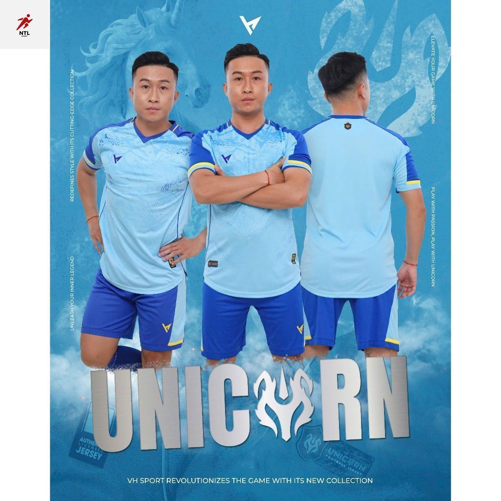 Bộ Quần Áo Đá Banh VH UNICORN Chính Hãng Chất Vải Thoáng Mát Thoải Mái Thiết Kế Đẹp NTL Sport