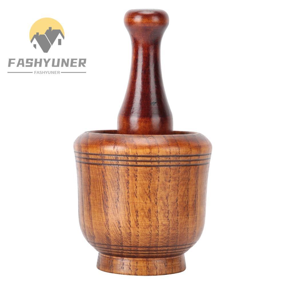 Máy Xay Gia Vị FASHYUNER, Bát Mài Bằng Gỗ Bền, Tiện Ích Nhà Bếp Hướng Dẫn Sử Dụng Truyền Thống Dễ Dà