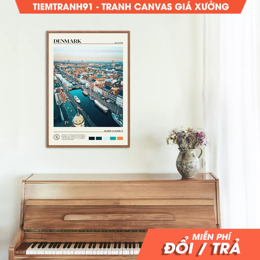 Tranh treo tường, Oil Paint, Denmark Wall Art, Denmark Poster, Denmark Photo, Denmark Wall Decor, Co
