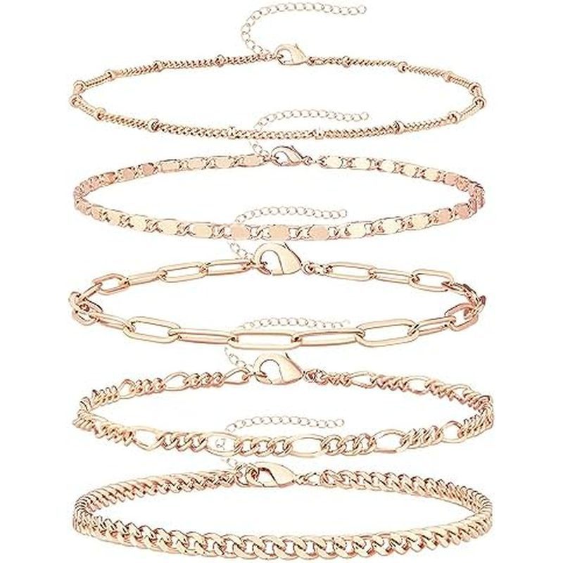 Vòng đeo tay trang sức dễ thương Tarnish dành cho nữ Dainty Gold Hợp thời trang, Vòng tay chống Goke