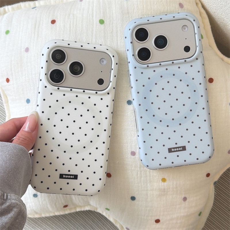 Chấm bi bi trắng hồng cho iphone17promax 16promax 15promax 15promax 15pro iphone15 14promax TPU mới 