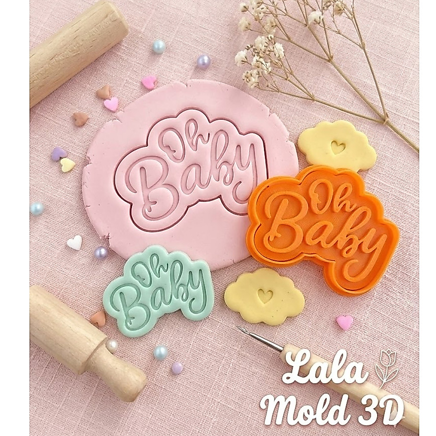 Khuôn Nhấn Chữ Oh Baby Xinh Xắn