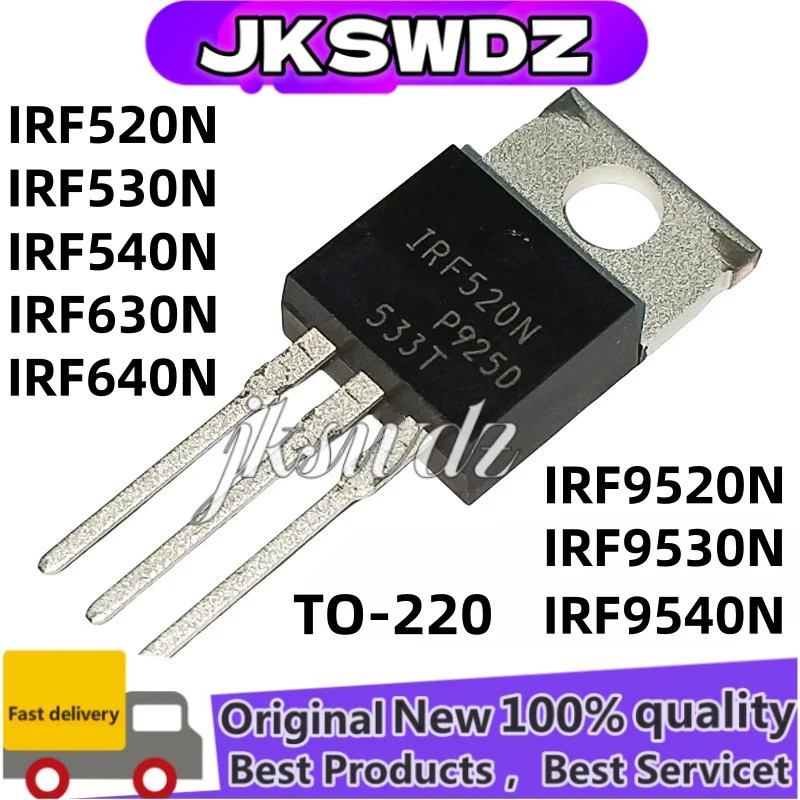 1-5 Chiếc IRF520N IRF530N IRF540N IRF630N IRF640N IRF9520N IRF9530N IRF9540N PBF TO-220 MOS IC Chip 