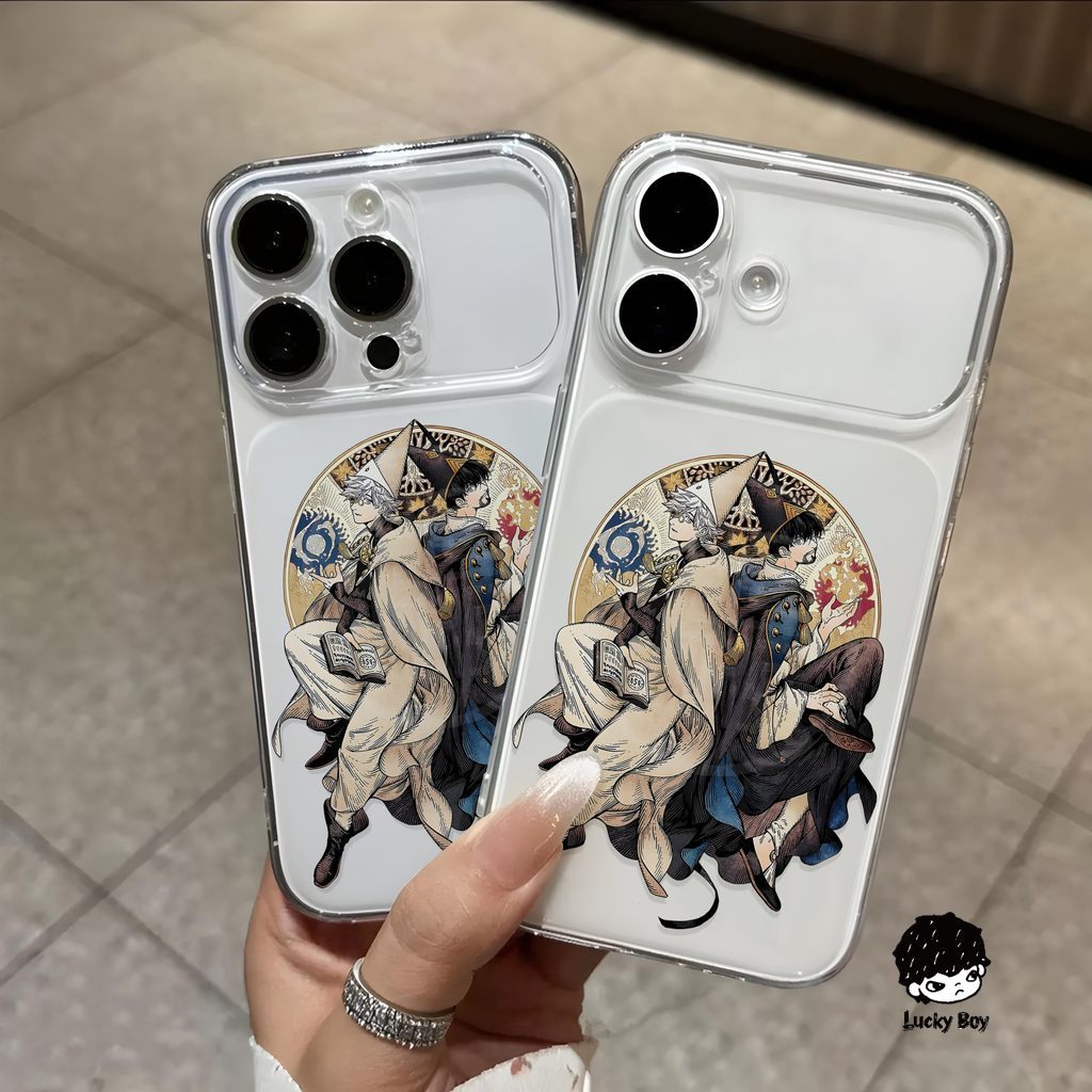 Ốp Xưởng Phép Thuật thoại siêu mỏng màu trơn đơn giản cho Iphone 17 Pro Max 16 15 14 13 12 11 Pro Bả