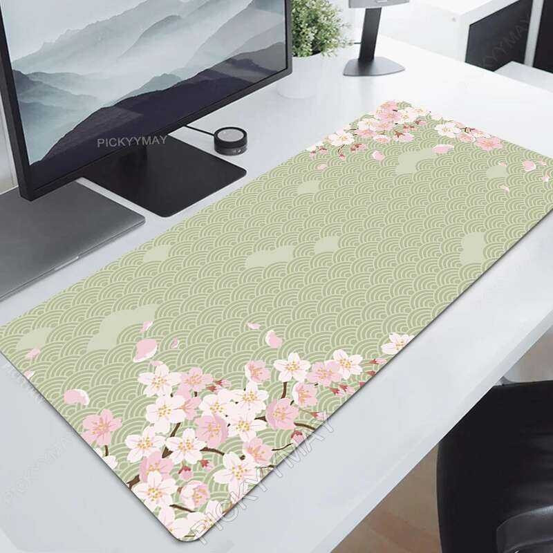 Oi-Large Miếng Lót Chuột Xanh Sakura Máy Tính Mousepad Chơi Game Mousepad Bàn Phím Lớn Thảm Game Thủ