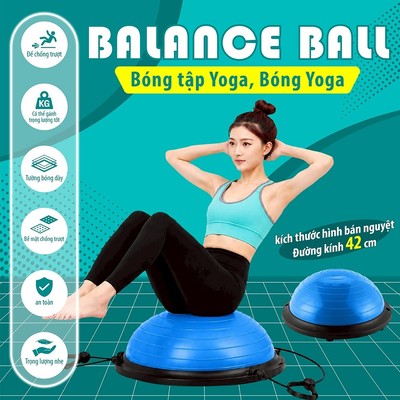 MALL - 6006 Bóng cân bằng (42) chống trượt kèm bơm, tập luyện tại nhà, gym phù hợp cho yoga