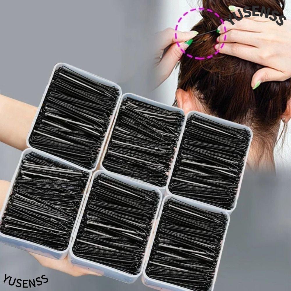 YUSEN 60 / 240 Kẹp Tóc Đen, Kẹp Tóc Nữ Hình Chữ U Vô Hình, Kẹp Tóc Sóng BB