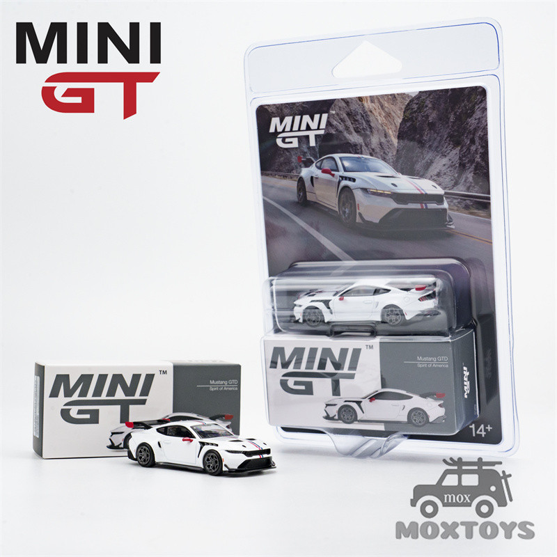 MINI GT 1: 64 Mustang GTD Spirit of America White / Vỉ bao bì Diecast Model Car