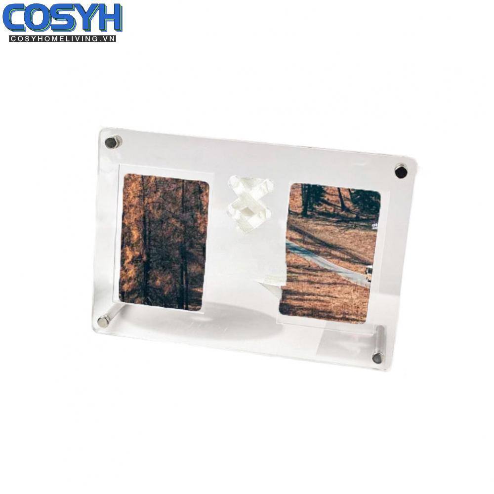 <cosyh>CD Card Display Transparent Acrylic Lightweight Design Easy Swap Display