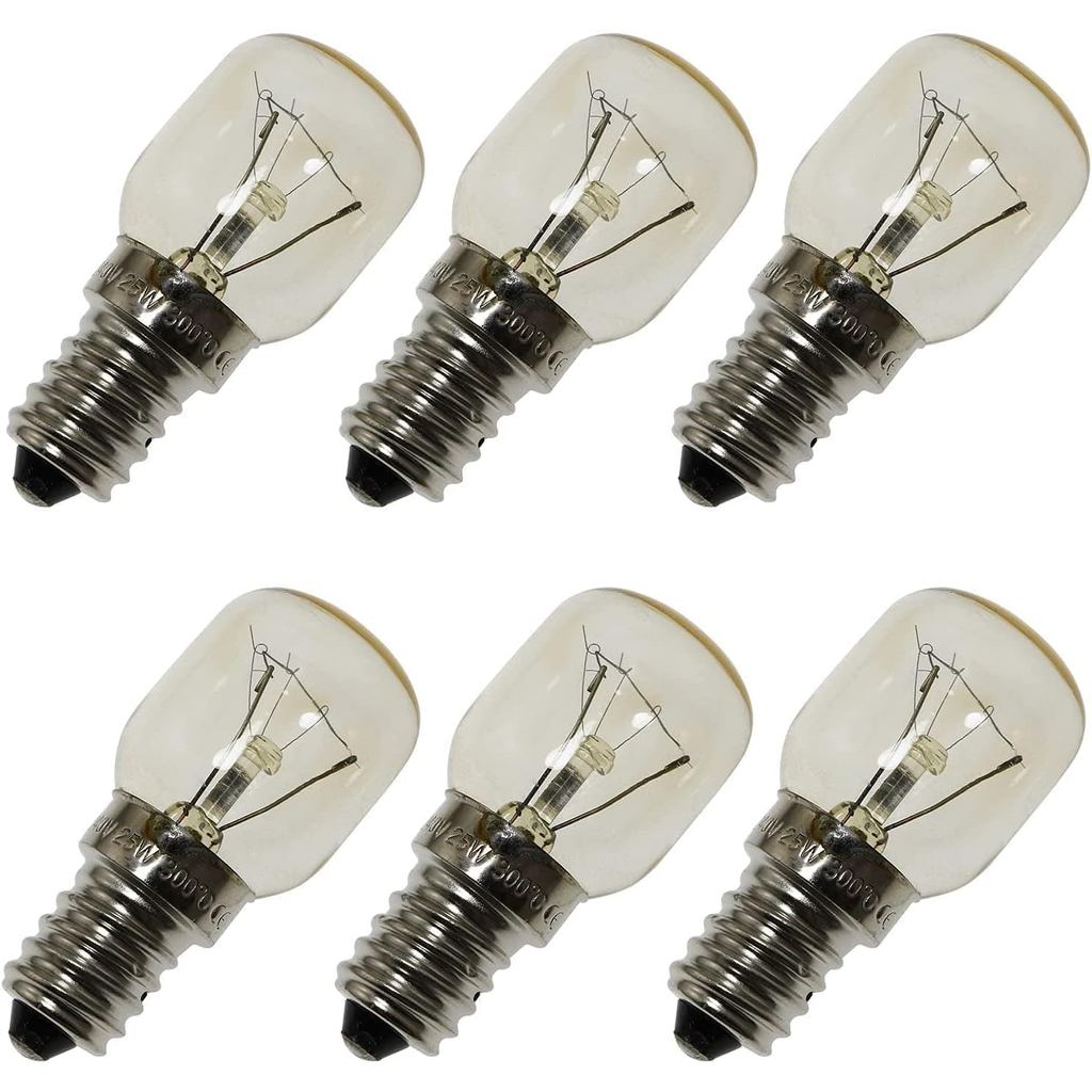 Đèn Lò Nướng 6 Chiếc T25 E14 25W 300 Độ Bóng Đèn Lò Vi Sóng Bếp