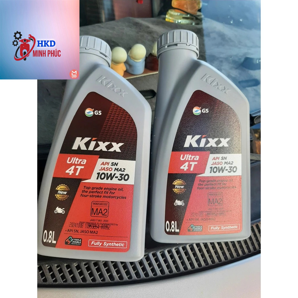 (10w30 chai 800ml) Combo 2 chai Nhớt Kixx Ultra 4T 10W30 Tổng hợp cho xe số xe côn tay Honda