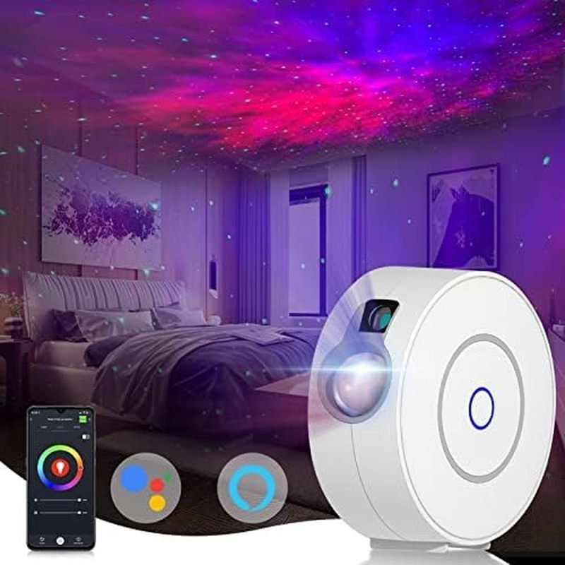 Phòng & D App Night Voice Projector LED Night Star Star Starry Lights Sky Northern Projector, Partie