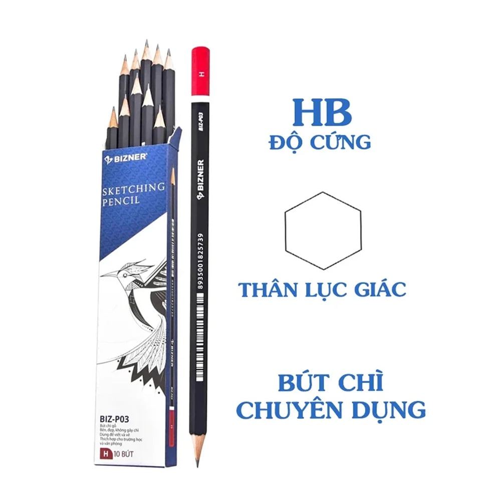 Combo Bút chì gỗ cao cấp Thiên Long Bizner BIZ-P03