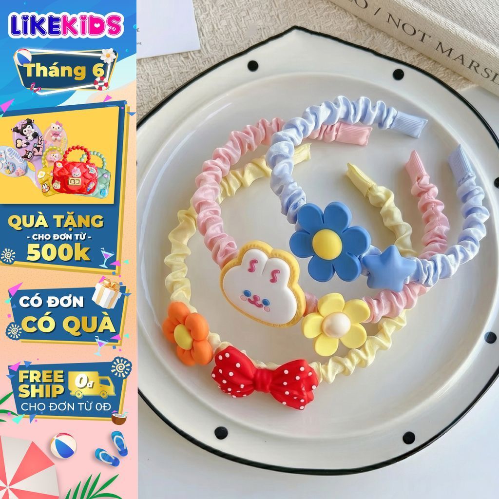 Cài vải họa tiết dễ thương cho bé gái  - Likekids