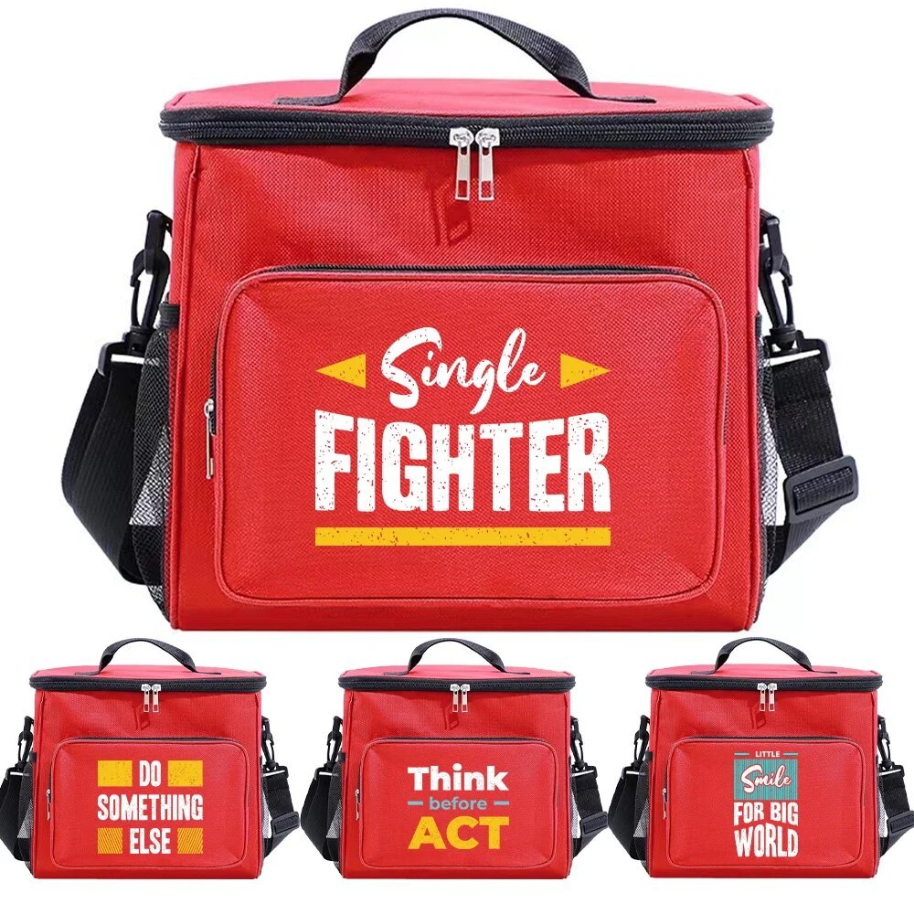 Lunch Bag Insulated Lunch Box Bag Picnic Bag Portable Thermal Cooler phrase Series