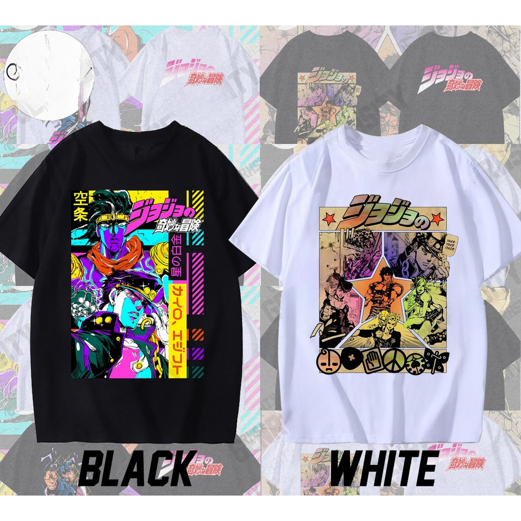 JoJo JoJo JoJo Jotaro Kujo Cổ Tròn Áo Thun Tay Ngắn In Hình Nhân Vật Từ Manga Nhật Bản Hoạt Hình Uni