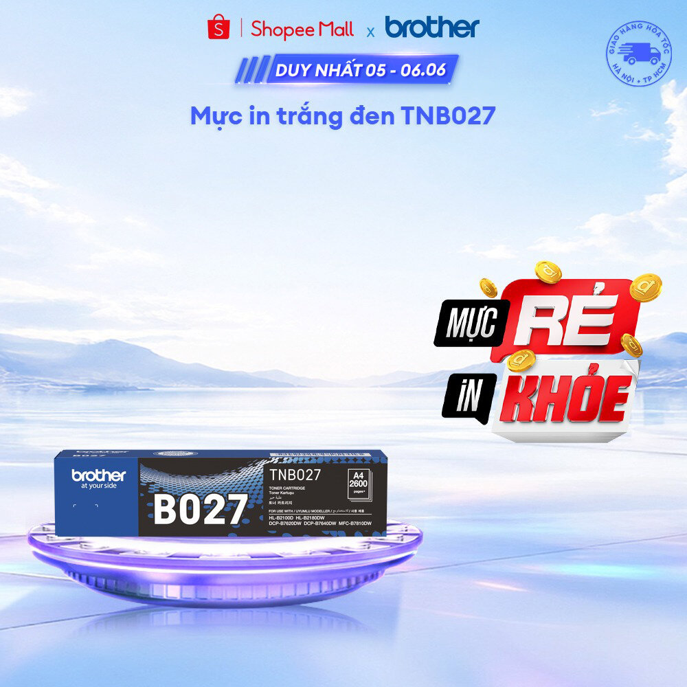 Mực in laser 2,600 trang Brother TNB027