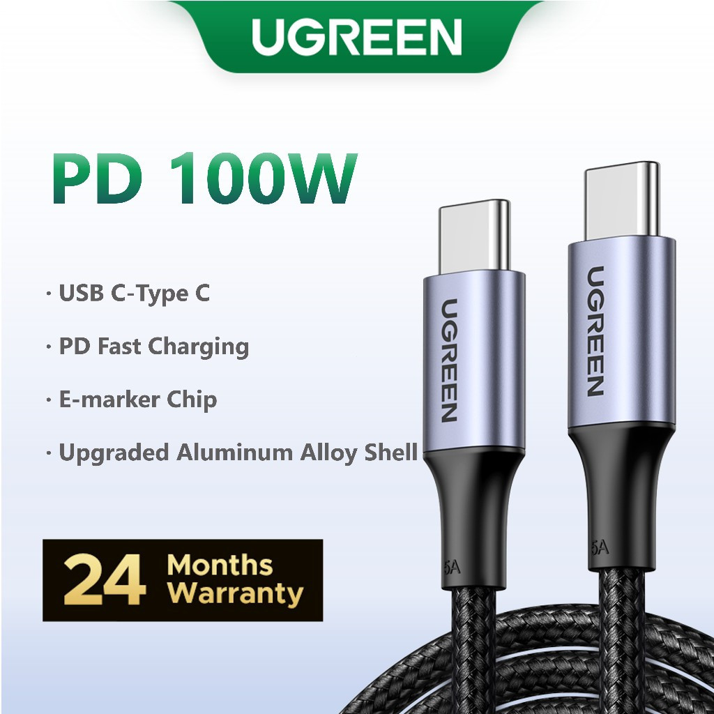 UGREEN 100W Sạc Nhanh Nylon USB C Loại C Cáp PD Tương Thích iPhone 17 Series Laptop