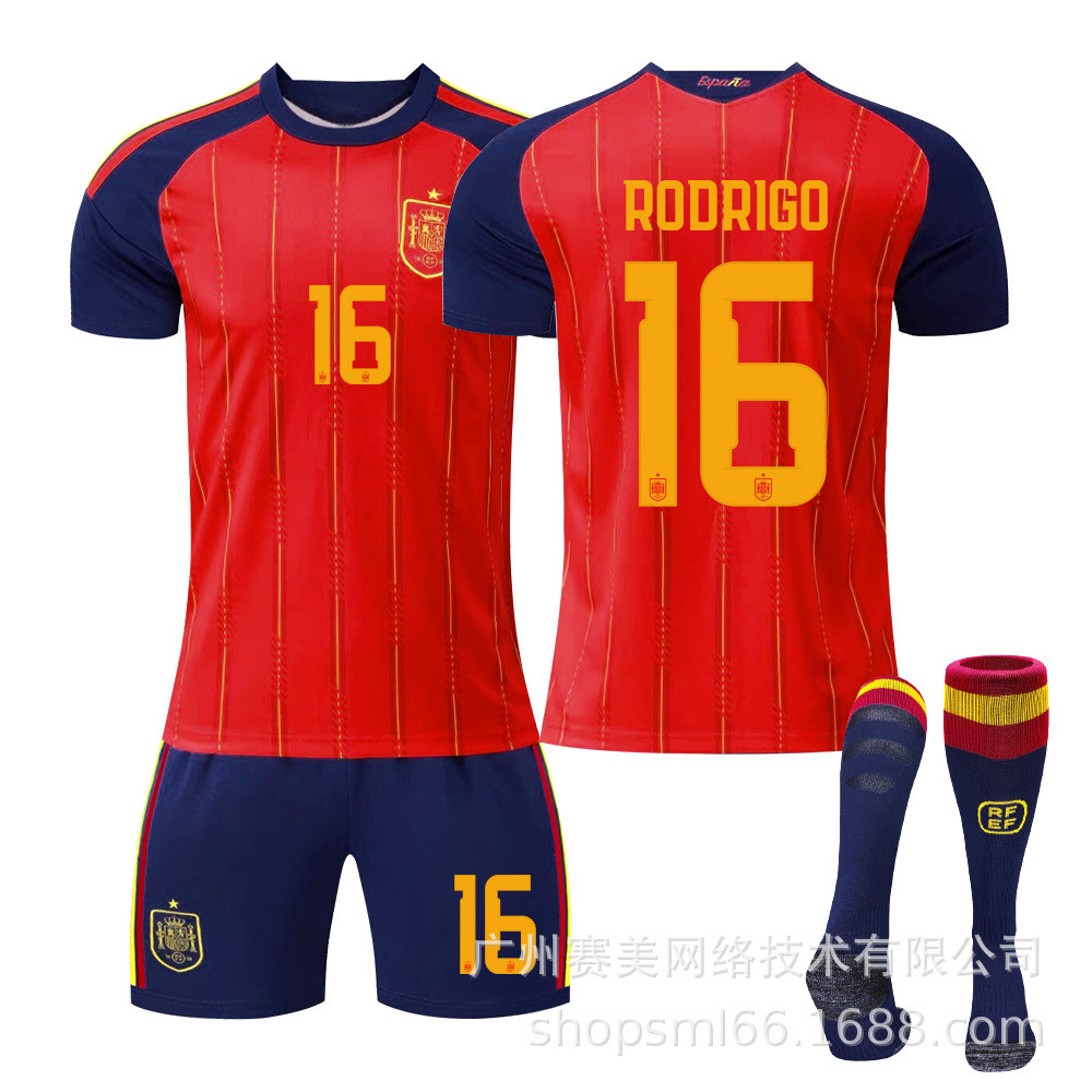 6.10-2026 Áo bóng đá World Cup Tây Ban Nha Đội tuyển quốc gia sân nhà 19 Amar 20 Pedri 16 Rodri Jers