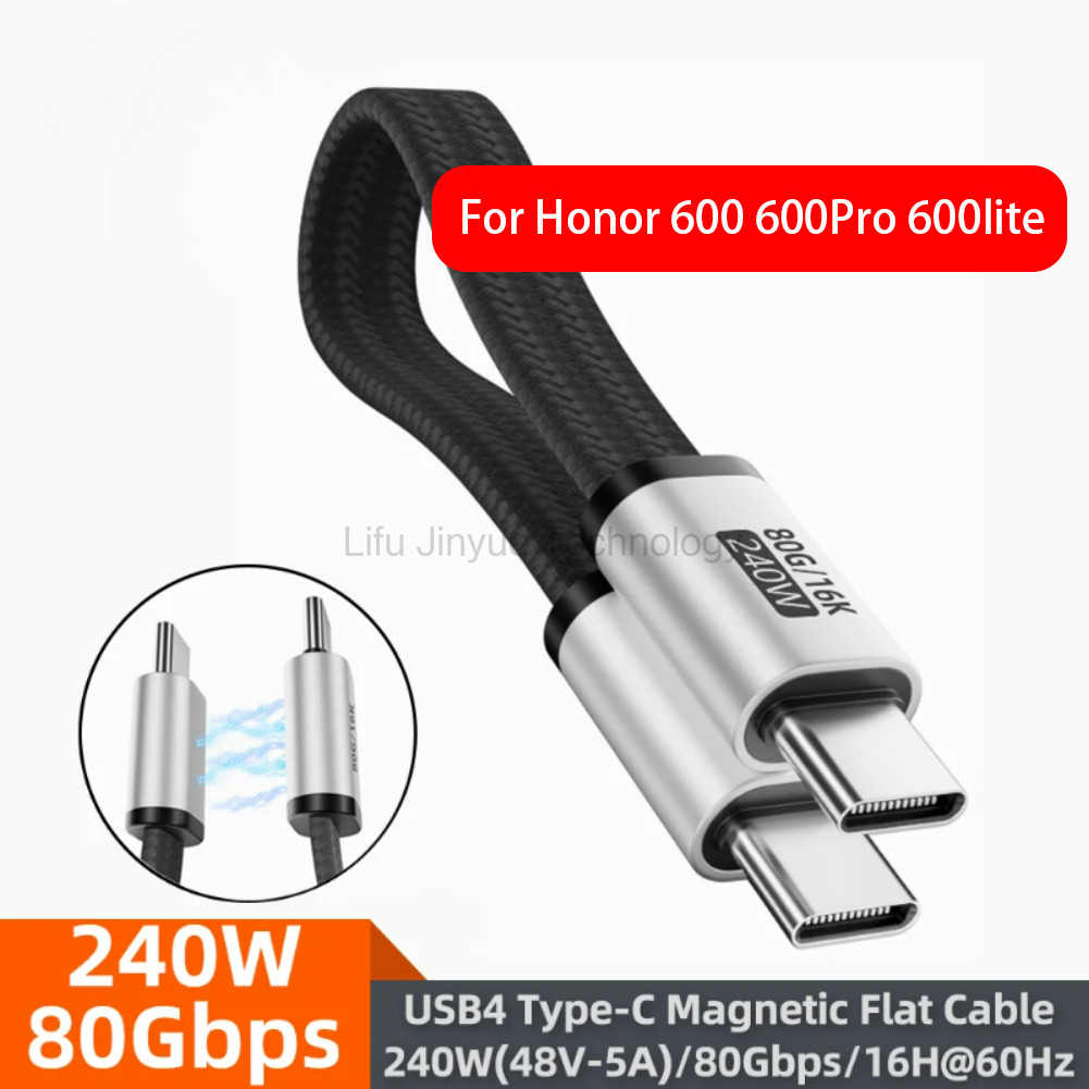 LKYP Mới Bện Từ USB 4.0 TYPE-C 18CM PD3.1 48V 5A 240W USB4 80Gbps 16K @ 60H 80Gbps Dữ Liệu Sạc Nhanh