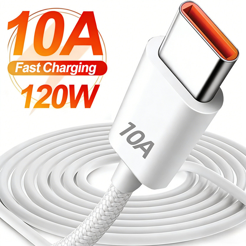 Dây truyền dữ liệu 120W 10A / Dây sạc nhanh điện thoại USB sang Type C / Cáp sạc Cellhone tốc độ cao
