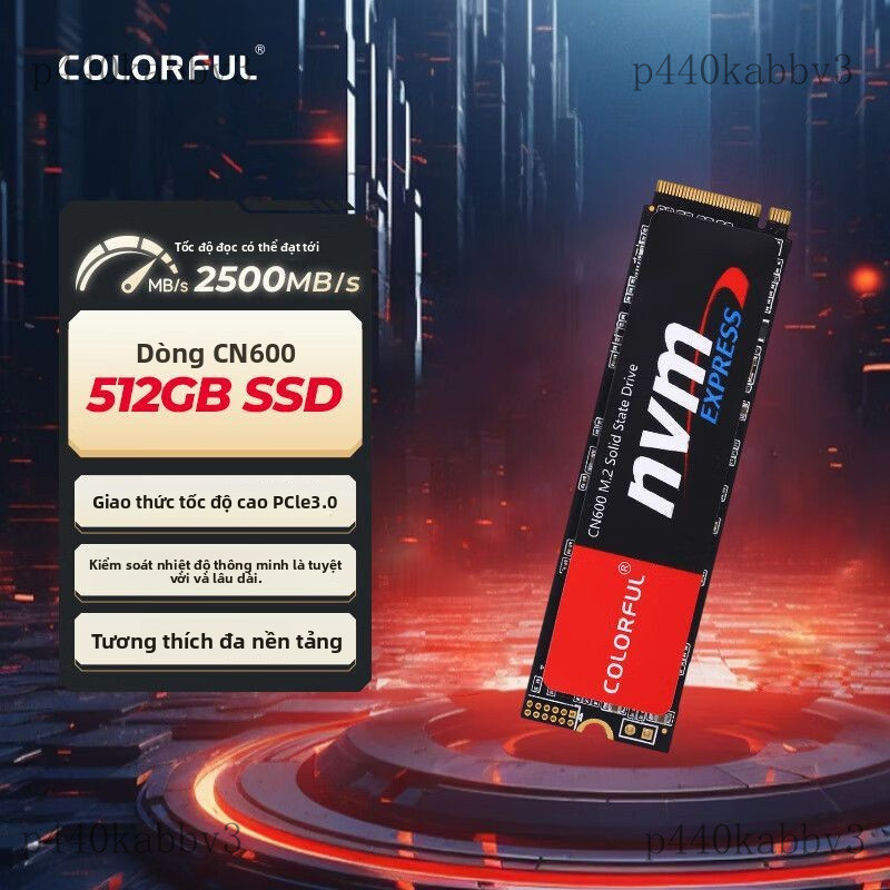 Phần cứng máy tính Đầy màu sắc CN600 512G Nvme Pcie3.0Tốc Độ Cao Thể thao điện tử Thông Dụng M.2Ổ đĩ