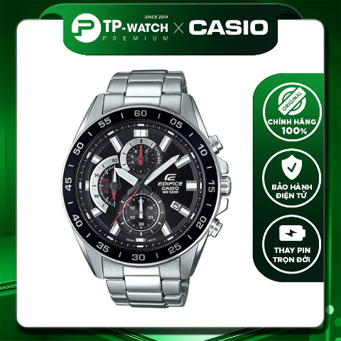 Đồng hồ nam dây thép Casio Edifice EFV-550D-1AVUDF Chống nước 100m | Edifice EFV-550D-1A