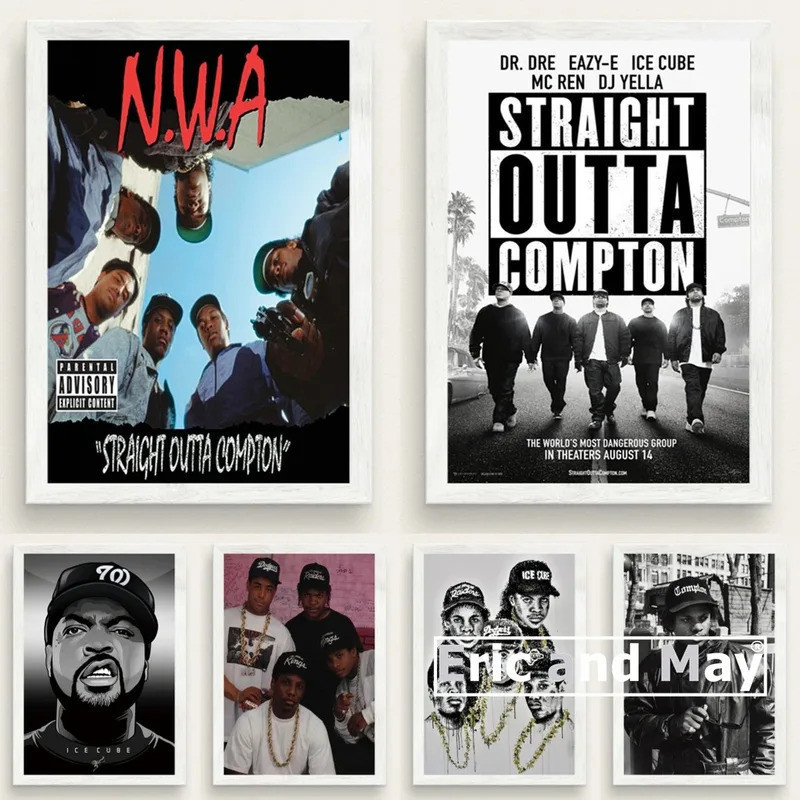 Hop Rap N.W.A Hip Ice Cube Dr.dre Eazy-e Tranh Canvas Poster Ngôi Sao Và In Hình Nhạc Treo Tường Ngh