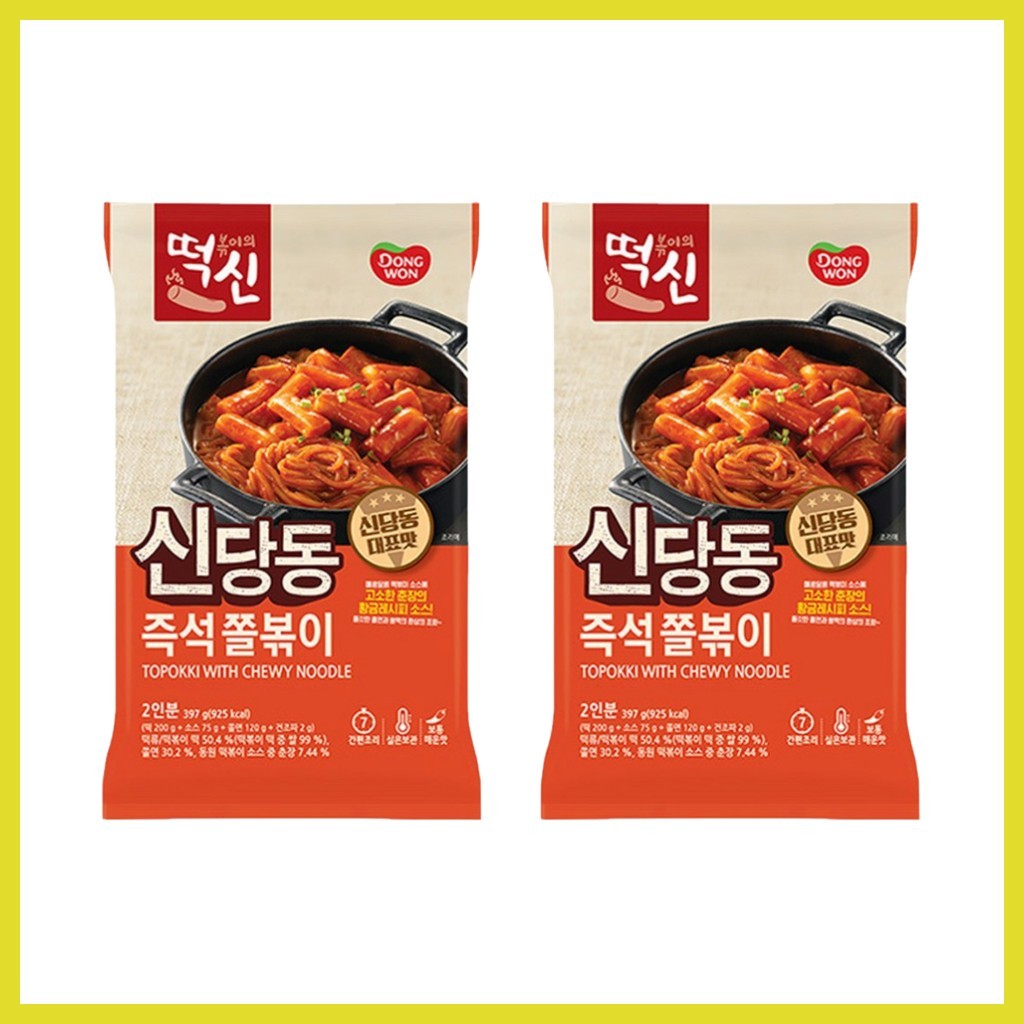 [dongwon] Shindangdong Instant Chewy Topokki, 397g, 2 gói / Mì ăn liền Topokki Hàn Quốc / Chewy của 
