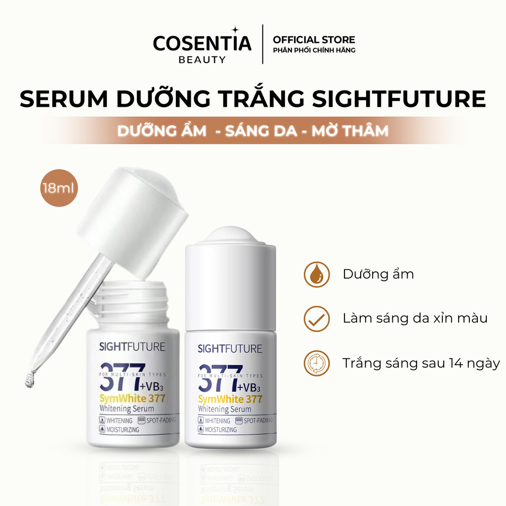 Serum Dưỡng Trắng SIGHTFUTURE 377 Dưỡng Ẩm, Làm Sáng Da Xỉn Màu, Hỗ Trợ Làm Đều Màu Da 18ml