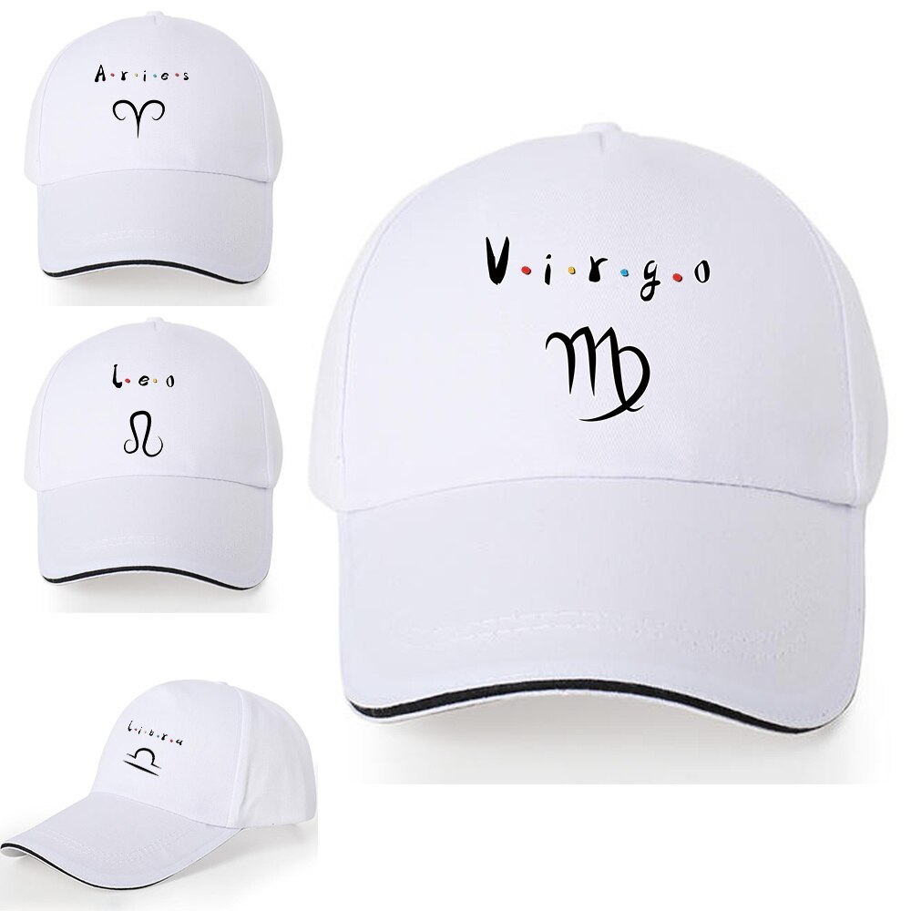 Mũ lưỡi trai Unisex Casual Baseball Cap Adjustable Golf Cap Constellation Print Men Hip Hop Sun Hat 