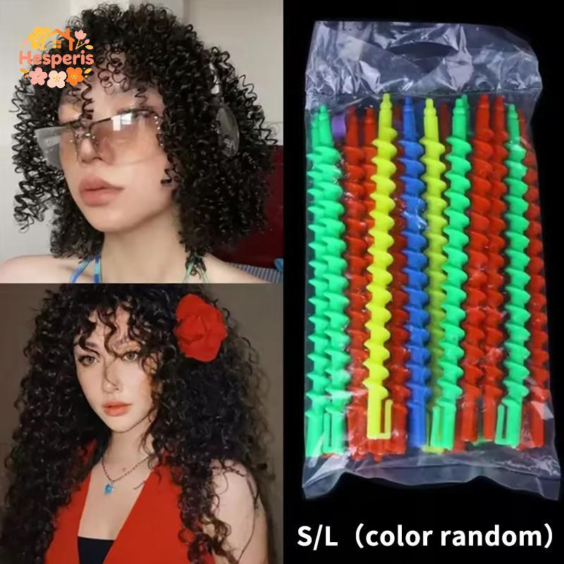 (TFT) Nhựa Xoắn Ốc Perm Sti Heatless Hair Curler Nữ Xoăn Hair Rollers Heatless Curls Cold Perm Bar D