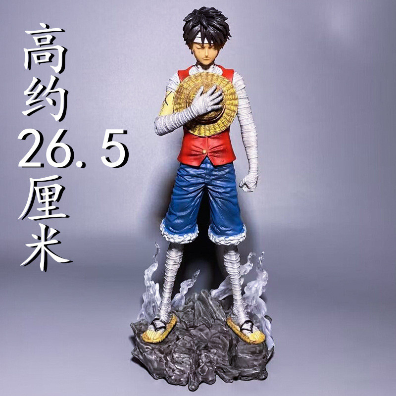 OLJP One Piece merchandise statue Bandaged Luffy Figure Luffy model with platform, Straw Hat Crew Lu