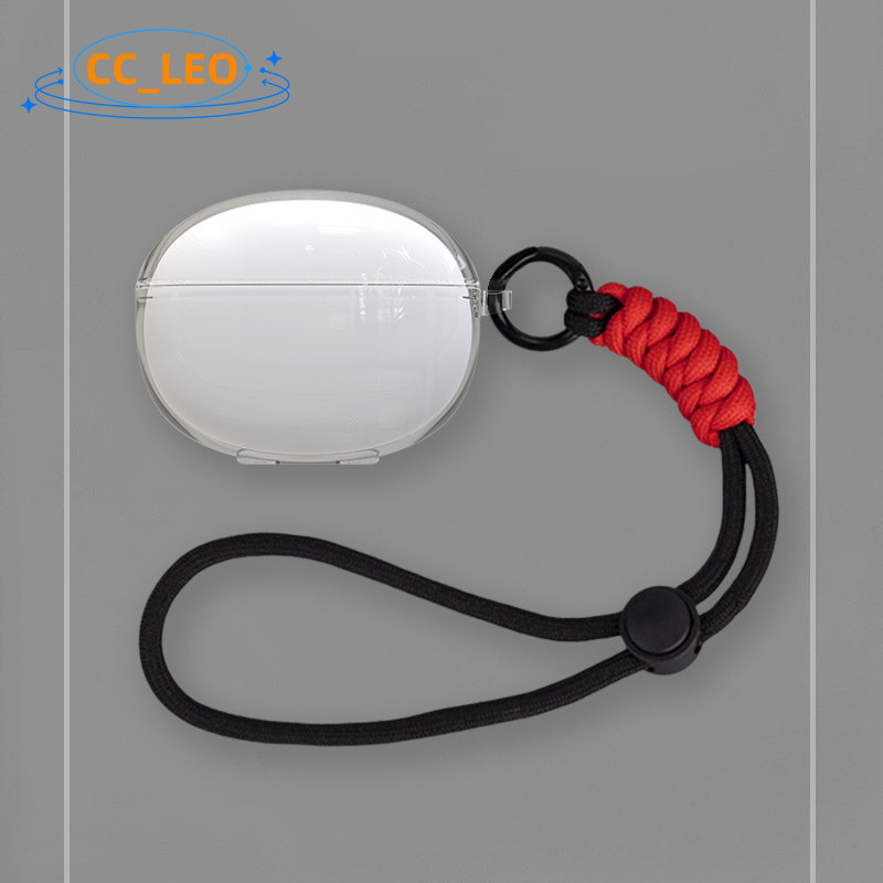 for EarFun Clip 2 Case Clear Soft Case Adjustable Lanyard Suitable for EarFun Clip 2 Shockproof Shel