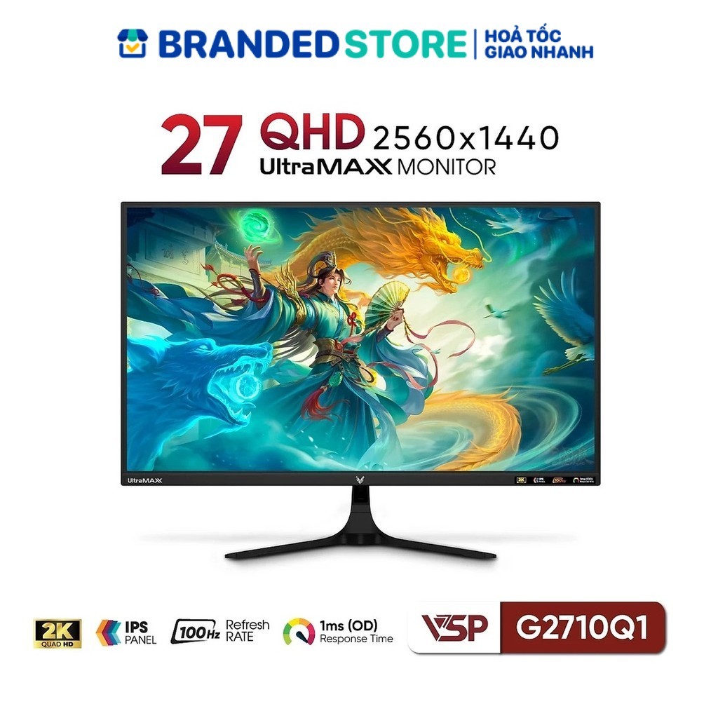 Màn Hình Gaming VSP G2710Q1 (27 inch / IPS / 2K QHD / 100Hz / 1ms)