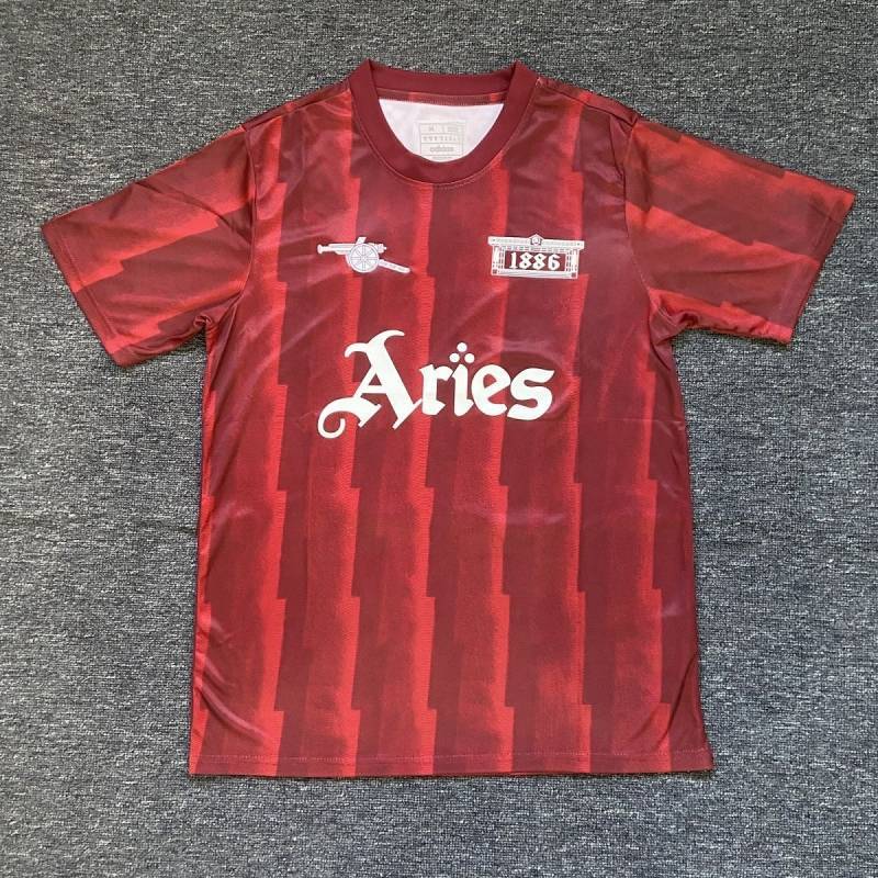 New Season Arsenal Jersey Pre-Match Short-Sleeved Jersey Joint-Name Axiannu Jersey T-shirt Rice Same
